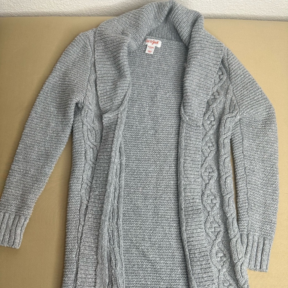Gray cardigan